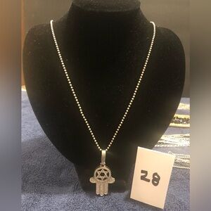 925 Italy Sterling Silver Beaded Necklace